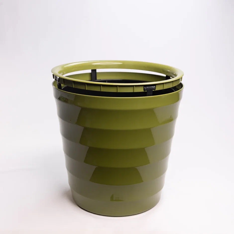 Кашпо пластм. "Лаура" 16,6л d верха 300мм h300мм со вставкой Папоротник ЛР30-26*1