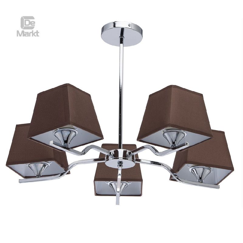 Люстра De City, Е27, 5 ламп, 60 Вт, цвет хром