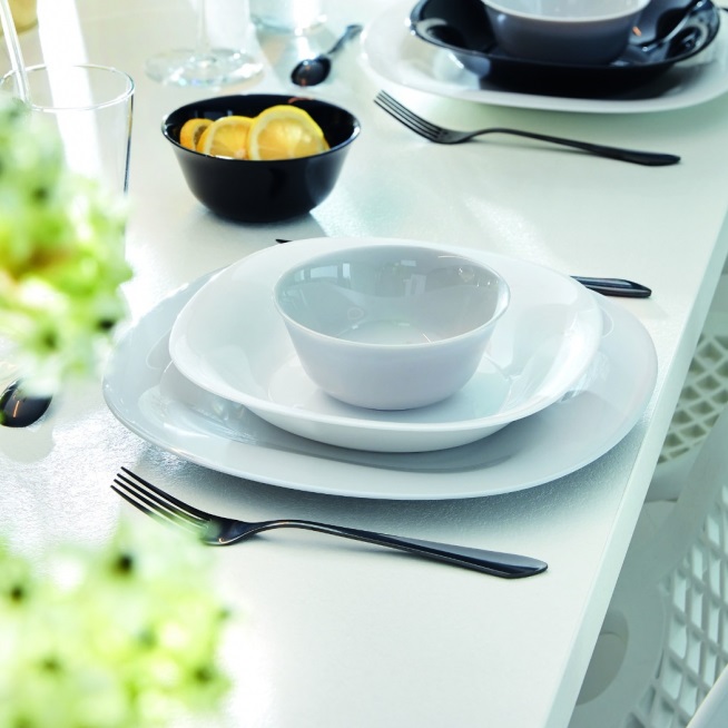 яяяСалатник стекло Luminarc "Carine Granit" d12см Серый N6615 *6/24