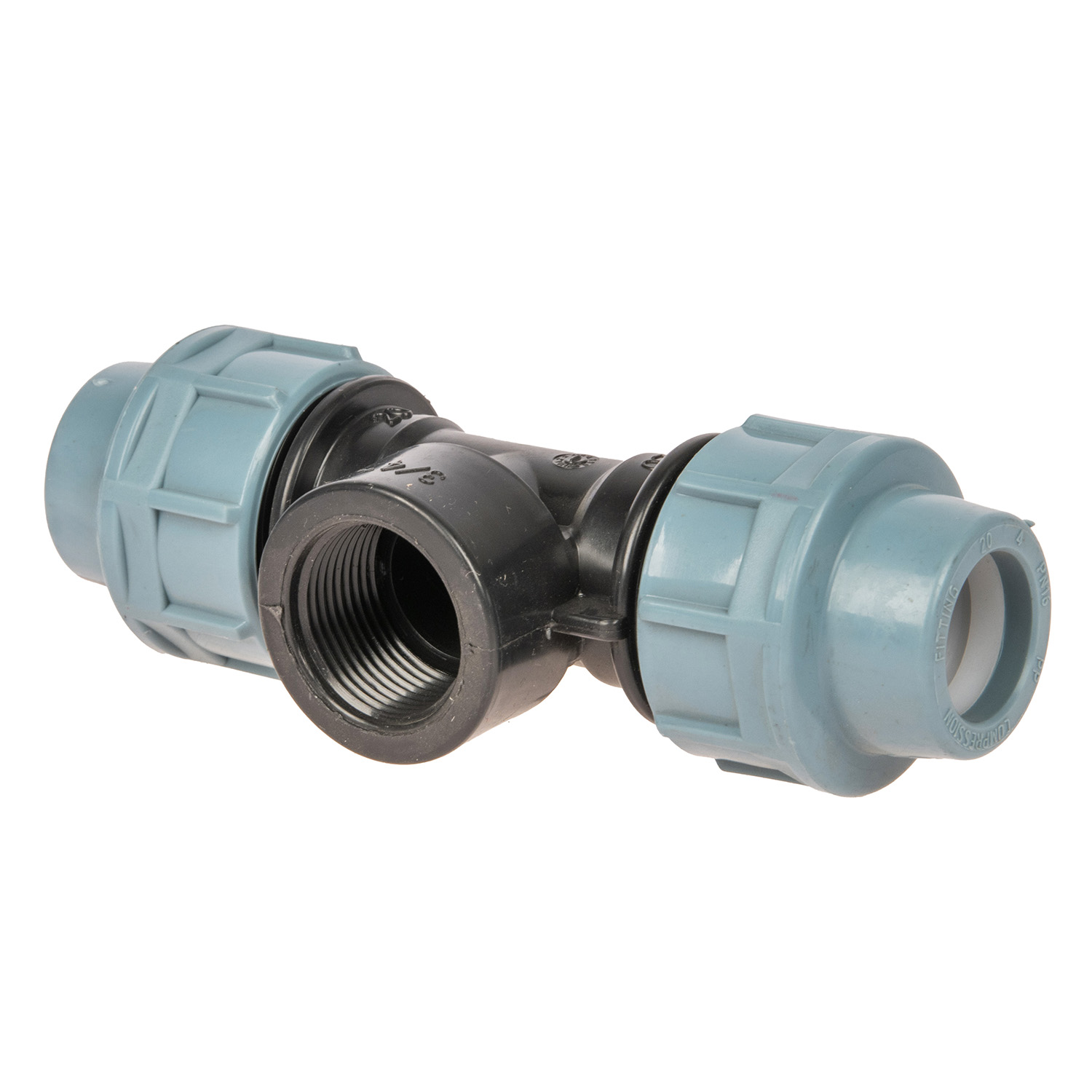 Тройник ПНД компрессия Ø 20х3/4"х20 внутр. резьба *1/70