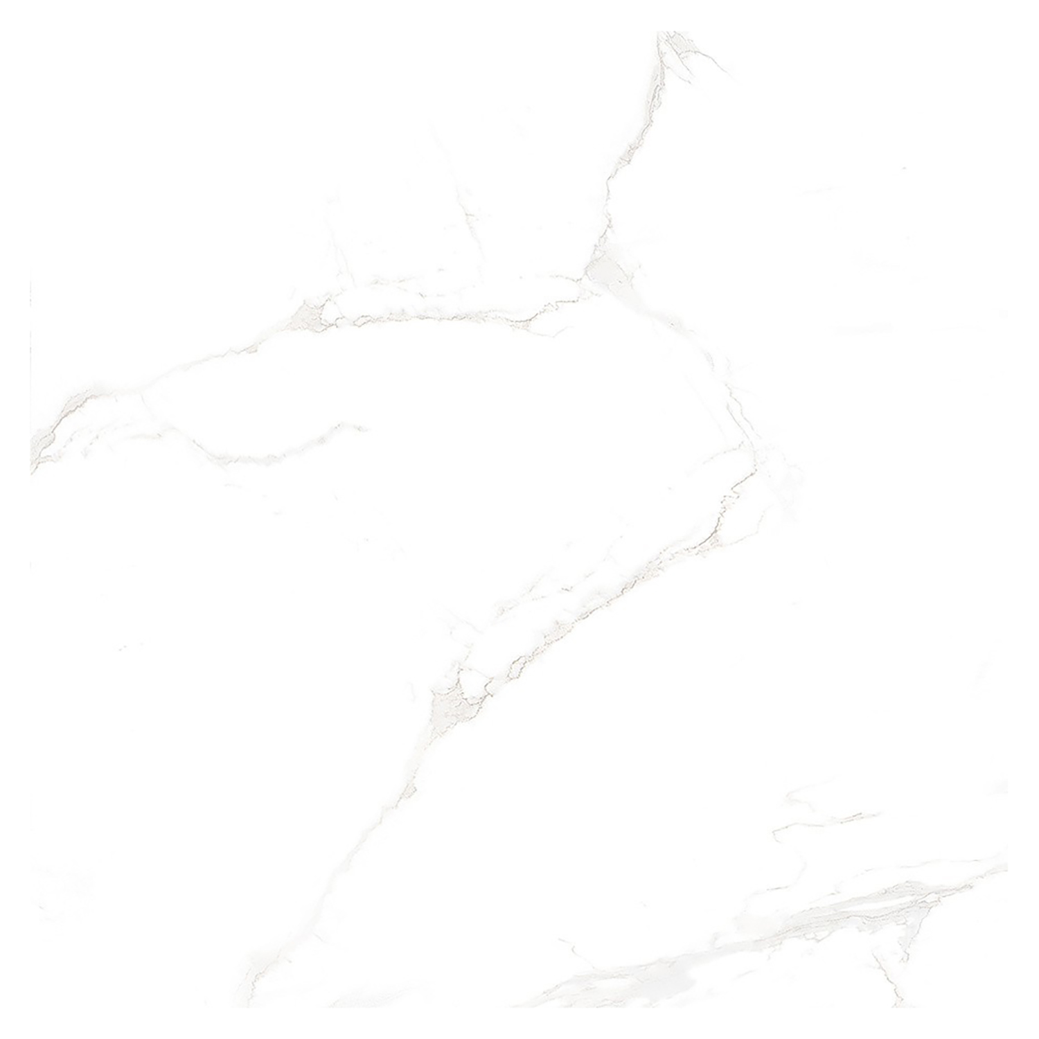 Керамогранит 1.44 м² Steppe Ceramics Statuario 00-00074054, 598х598х9.5 мм, матовый, белый