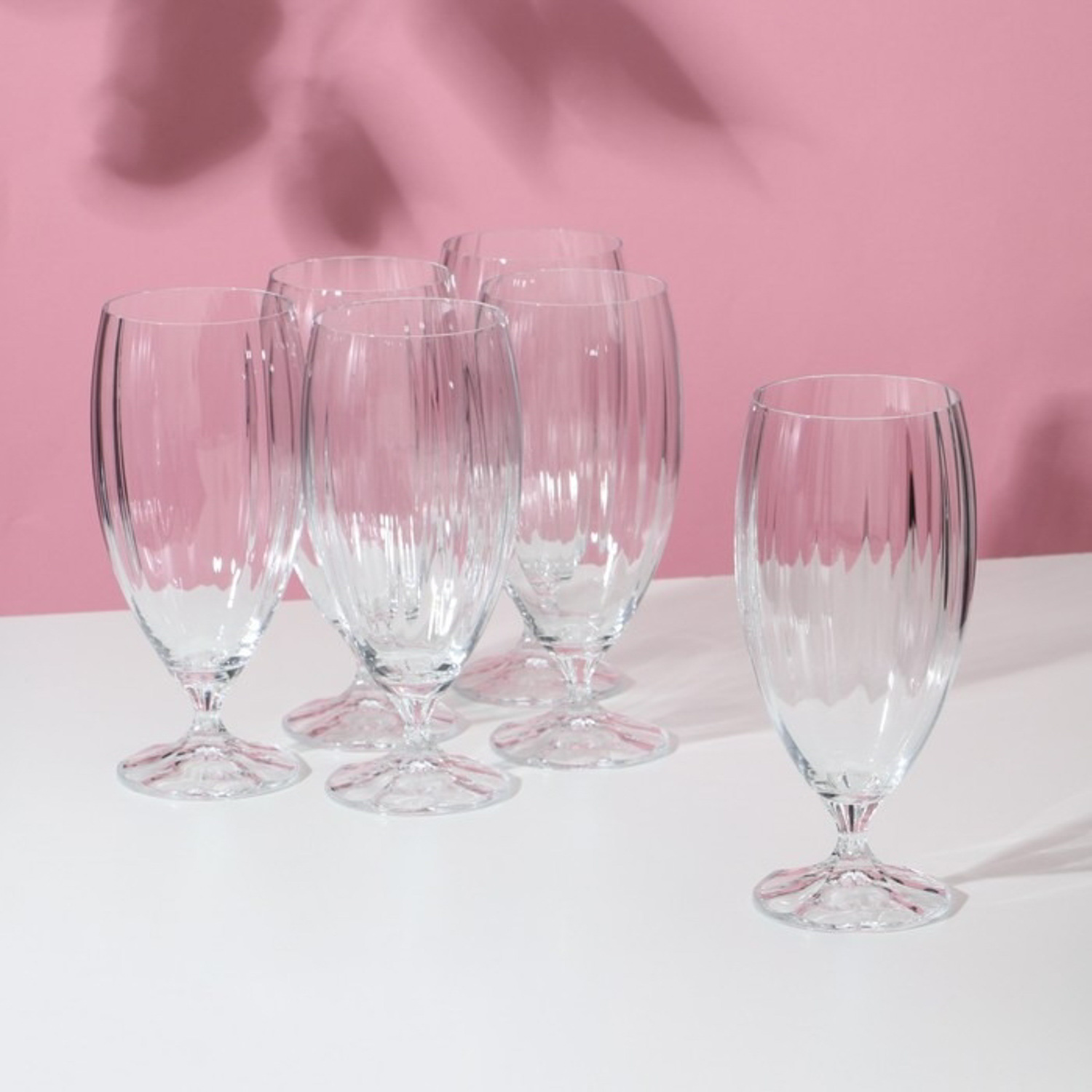 Набор бокалов для пива 380 мл Crystalex Bohemia Магнолия, 6 шт., стекло Набор бокалов для пива 380 мл Crystalex Bohemia Магнолия, 6 шт., стекло