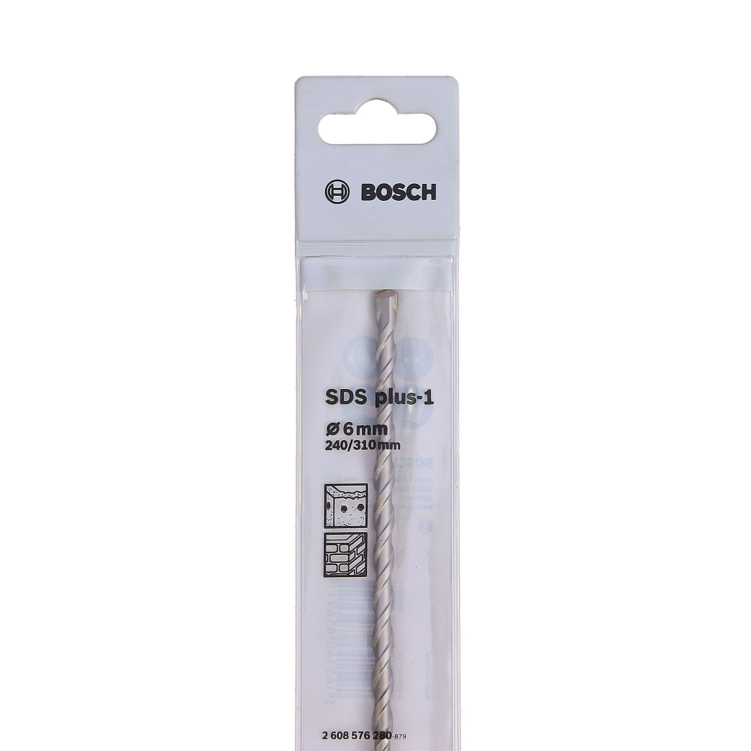 Бур по бетону  6*310мм SDS-plus-1 2 грани (2608576280) BOSCH *1