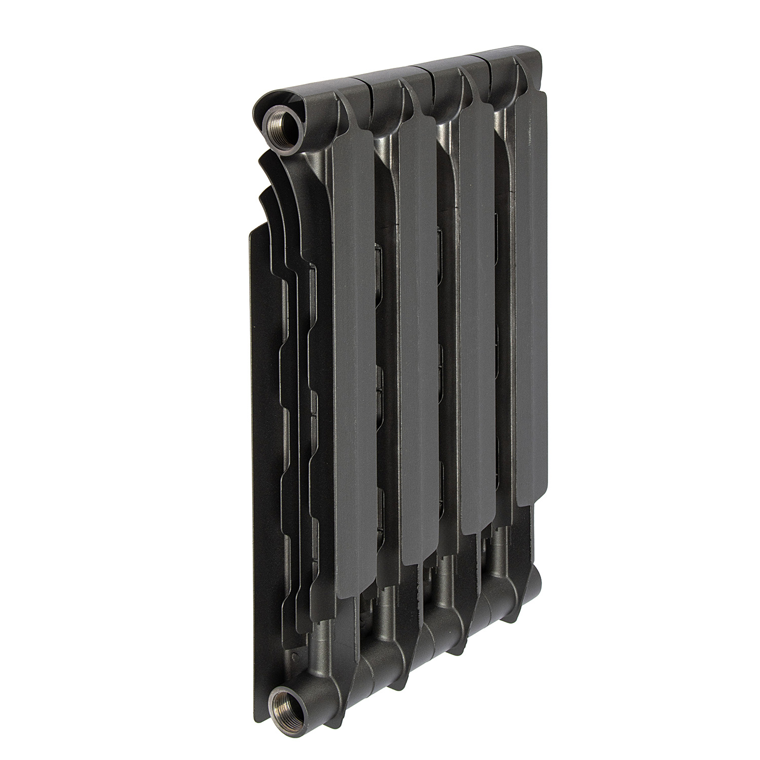 Радиатор биметаллический 4 секции Royal Thermo Revolution, 500 мм, черный