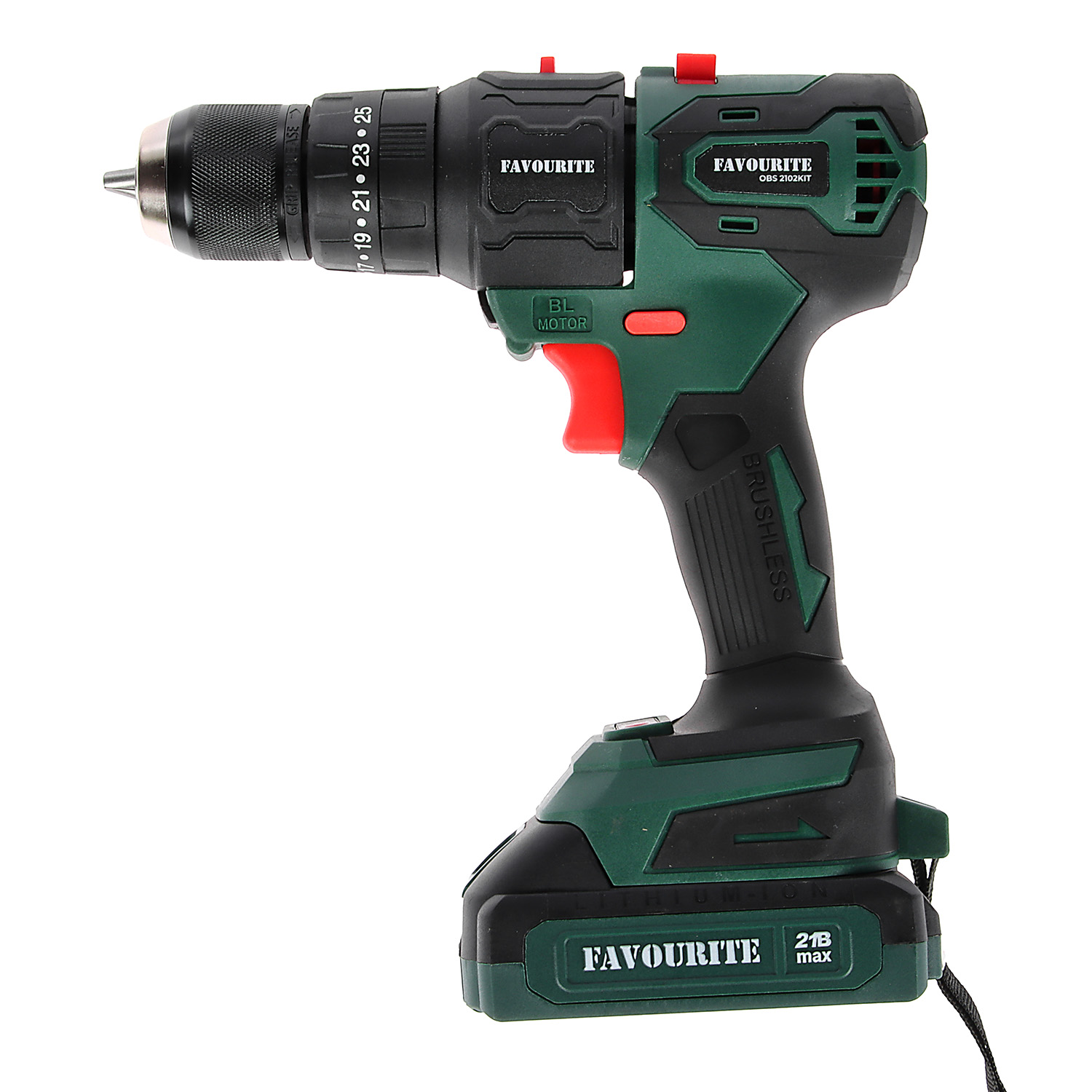 Дрель-шуруповерт 21Вт 2Ач 1АКБ LI-ION Б/Щ МУЛЬТИТУЛ 4в1 OBS 2102KIT FAVOURITE *1/5 Дрель-шуруповерт 21Вт 2Ач 1АКБ LI-ION Б/Щ МУЛЬТИТУЛ 4в1 OBS 2102KIT FAVOURITE *1/5