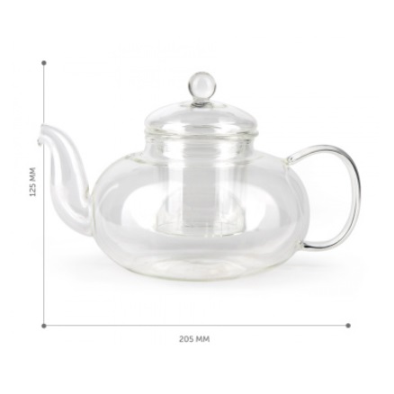 Чайник заварочный жаропрочное стекло 800мл фильтр-сито SEVEN IDEAS  (BF-506) "Barouge"  *1/48