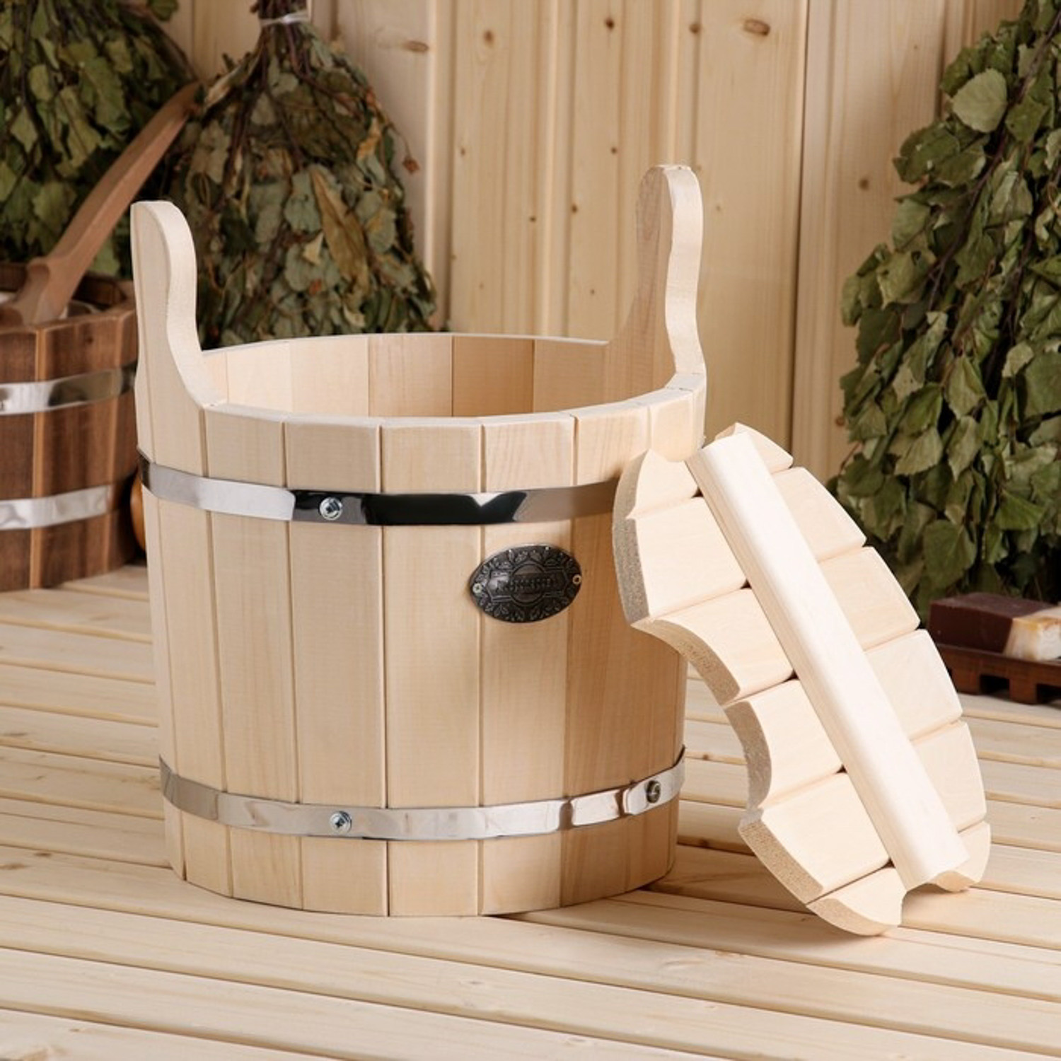 Запарник 9 л с крышкой, нержавеющий обод "Добропаровъ" 2543416