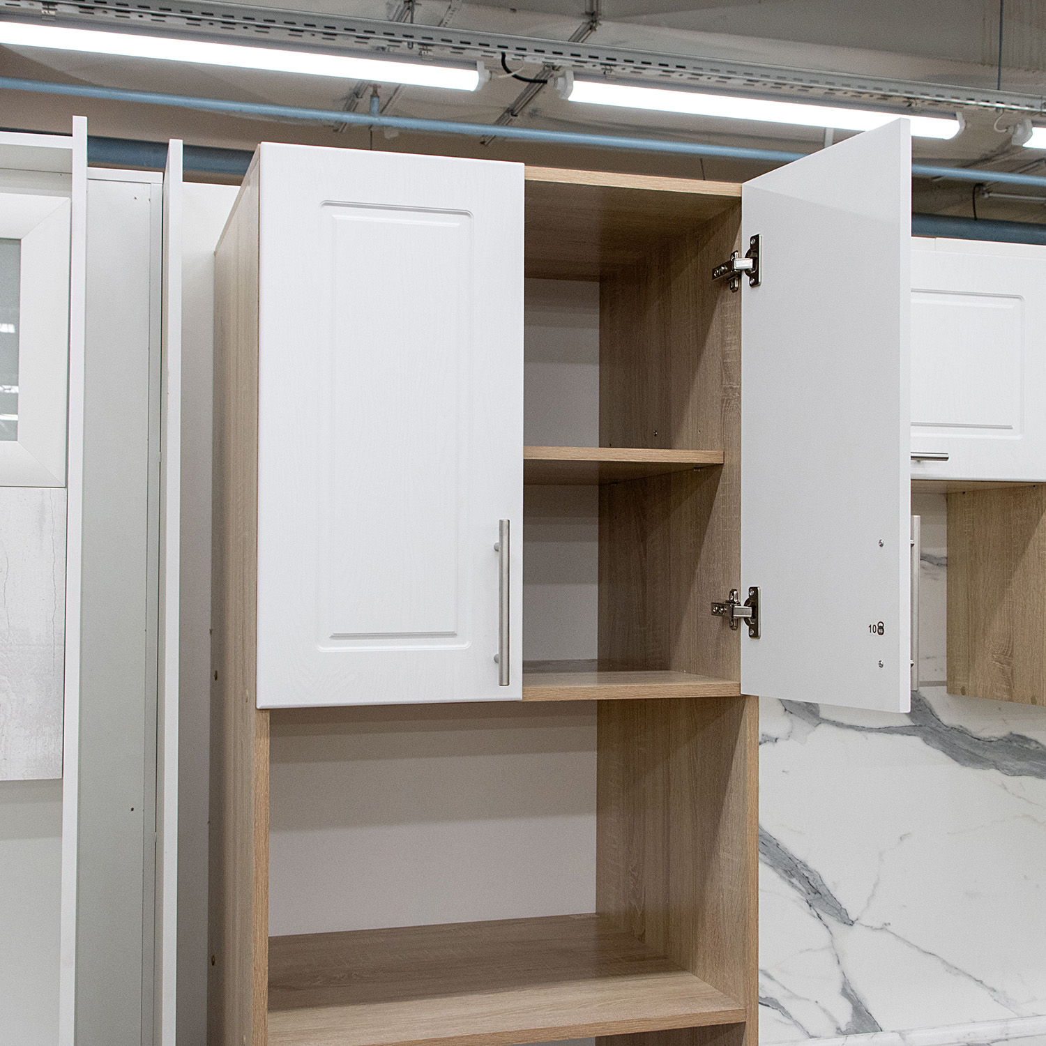 Пенал 600х2100х550 мм BROZEX-WOOD Орхидея, для духового шкафа и СВЧ, с ящиком