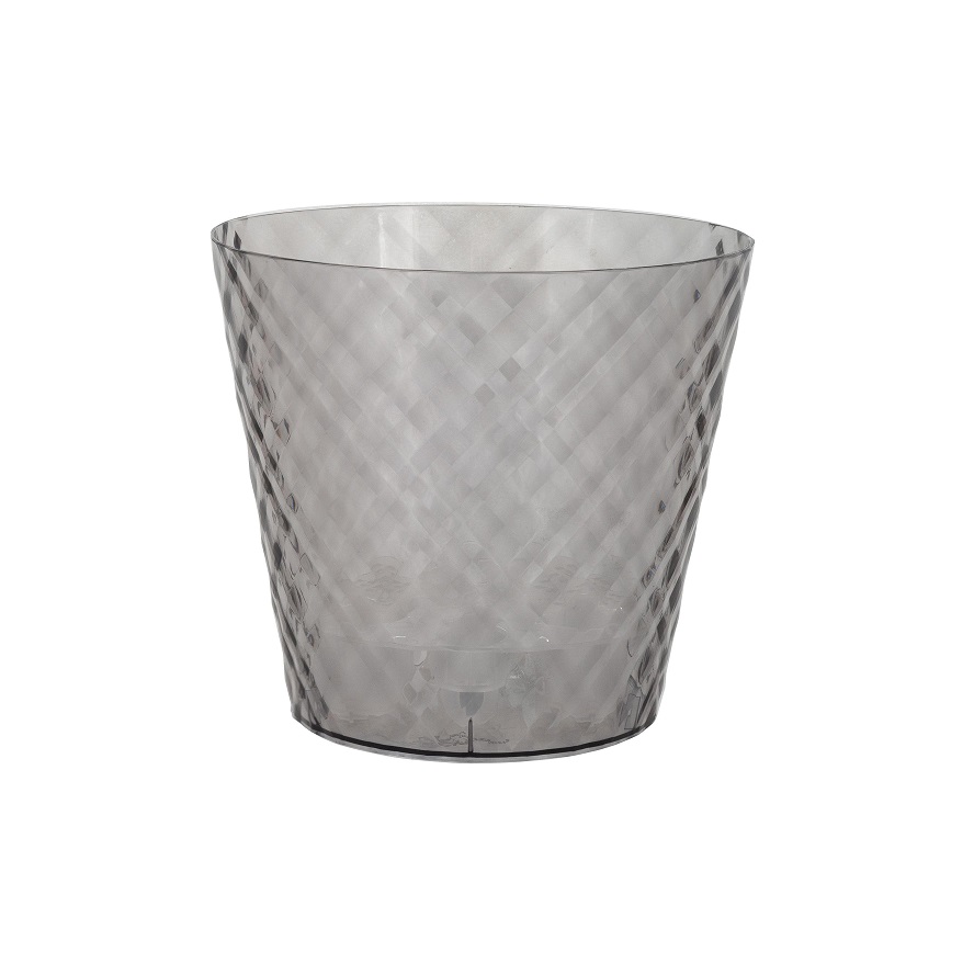 Кашпо пластм. "Manhattan Cristallo" 1,6л d верха 160мм h146мм со вставкой Ночн.река IG671110108*1/20