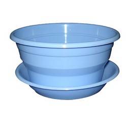 Кашпо пластм. "Фиалка" 0,5л d верха 125мм h60мм с поддоном Белое (Ирбит) *1/100