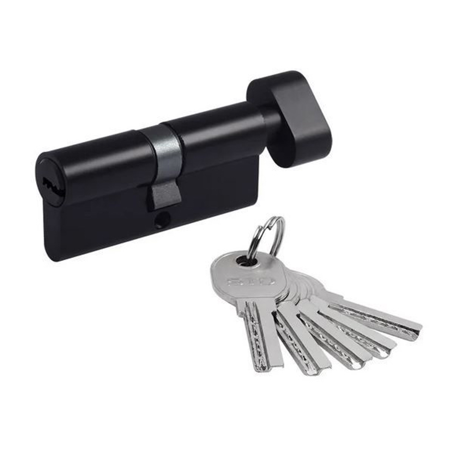 Механизм врезной 70(35/35) черный ключ/вертушка ЛПВ-STD AL Нора-М *1/10/80