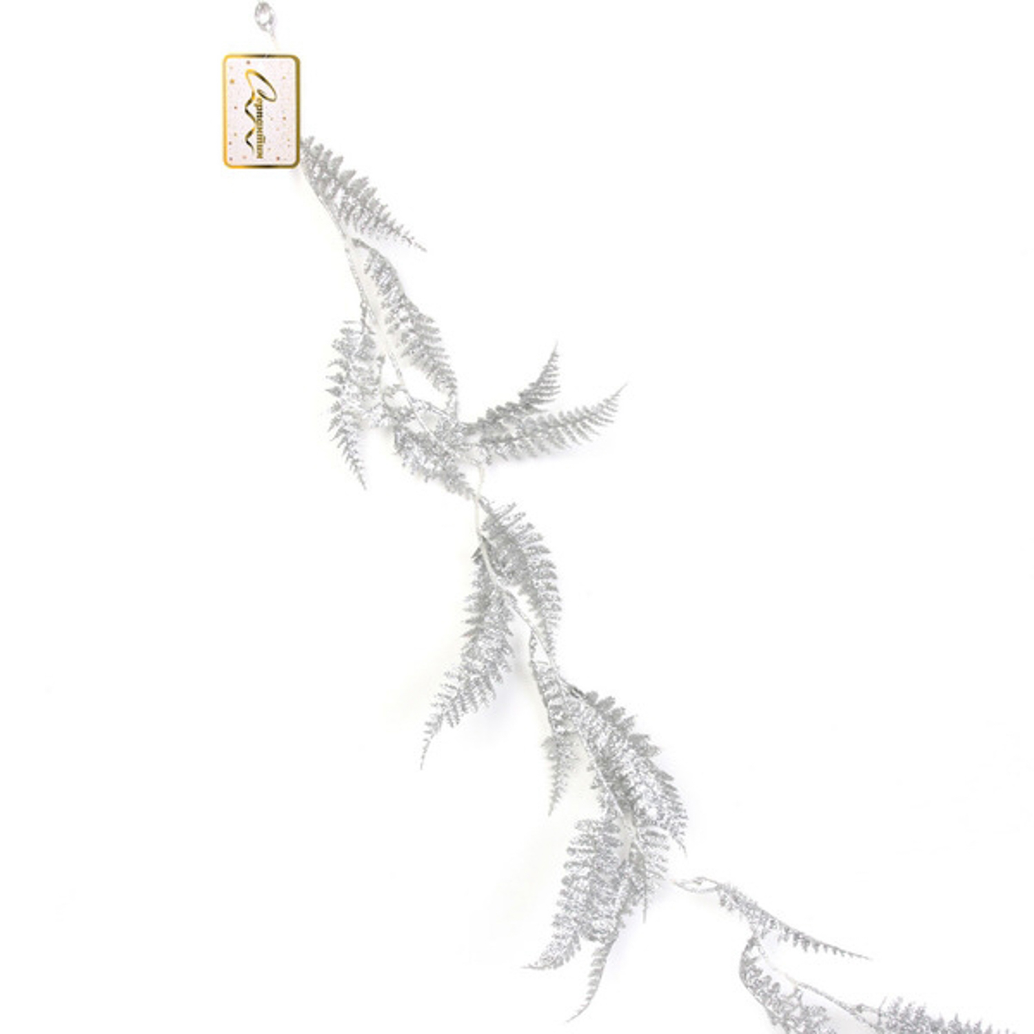 Украшение новогоднее Серпантин «Сияющий папоротник», 180 см, серебро