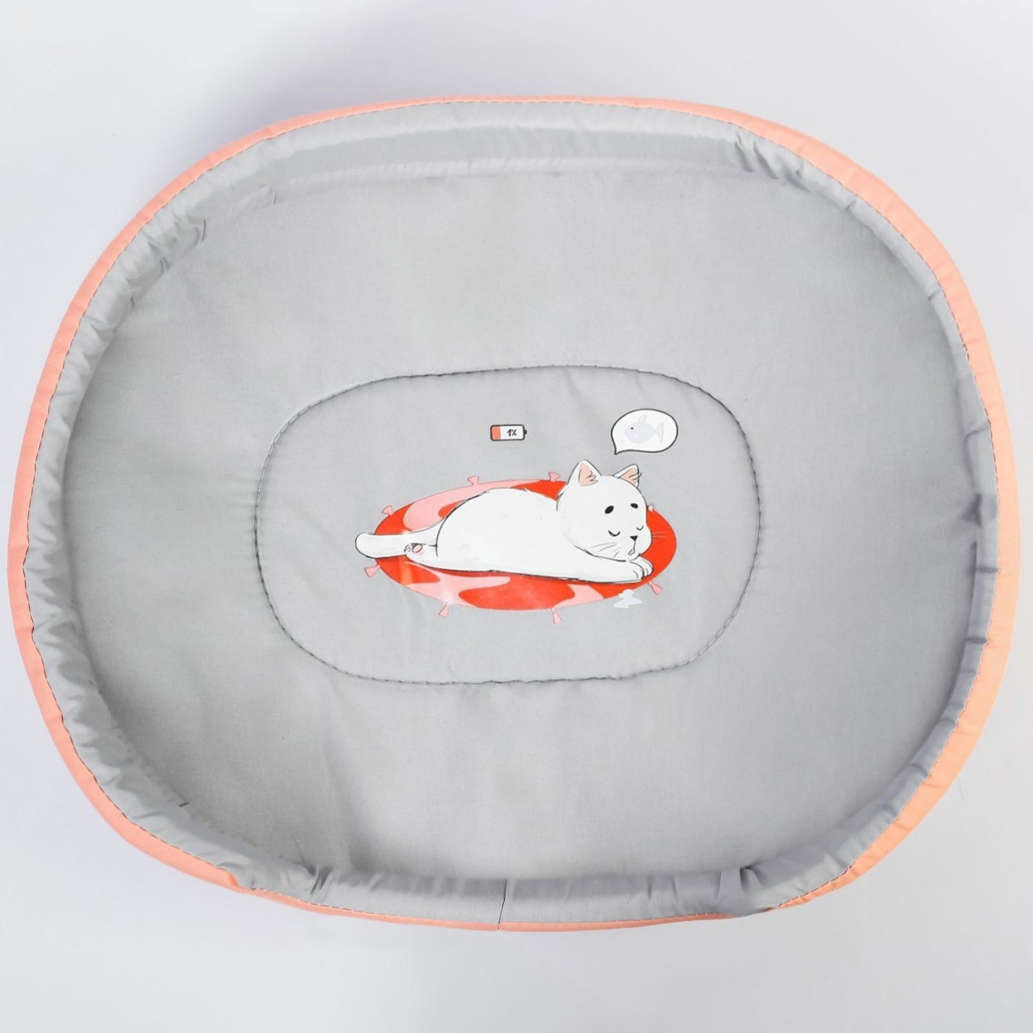 Лежанка овальная "Заряд 1%", 43 х 32 х 9,5 см 4122022