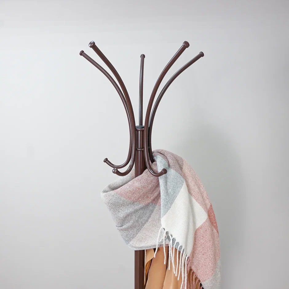 Вешалка напольная "Стойка" "Корона" 5крючков, выс.1,82м Коричневый ВНП 366  КОР ("ЗМИ") *1