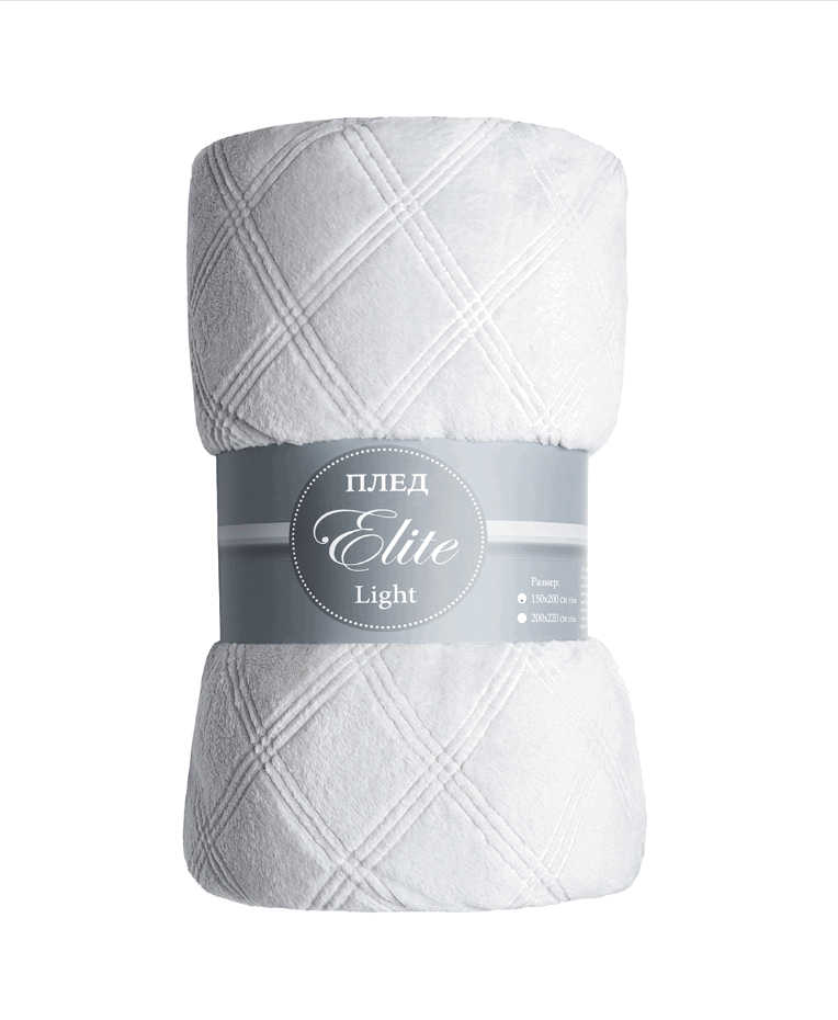 Плед 150*200см фланель клетка светло-серый TF FNEL GY8 036/1520 Absolute *1