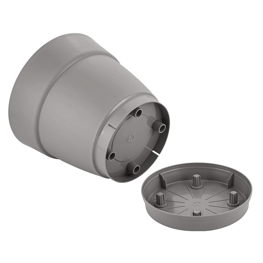 Кашпо пластм. "Villa de Fiori"  2л d верха 170мм h155мм с поддоном Француз. платан IG660110025*1/15