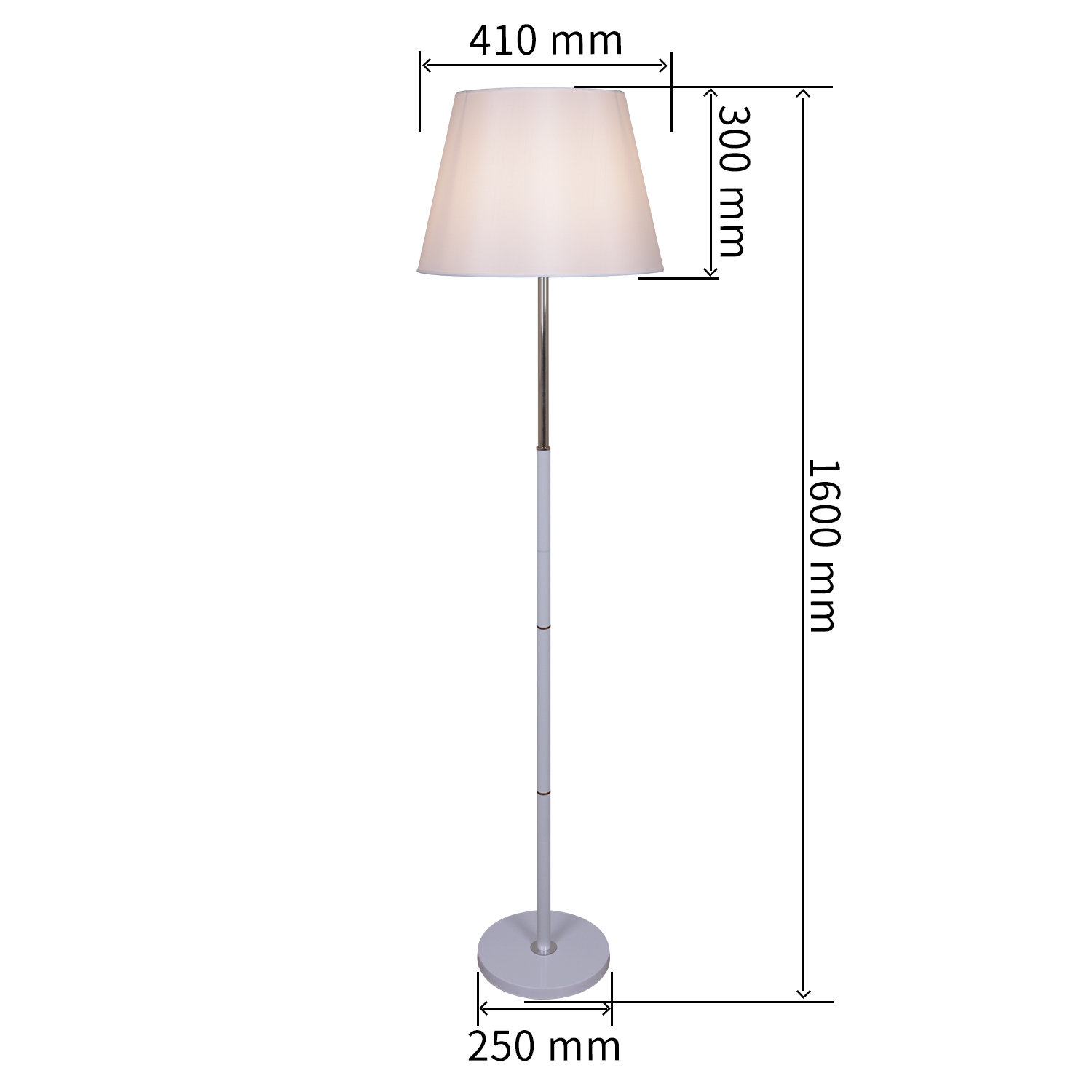 Торшер 02057-0.6-01 BK-CR Е27 60Вт    *1