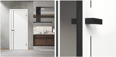 Комплект двери межкомнотной Аризона Белый жемчуг 700мм (дверь+погонаж+замок+ручка+петли)*1