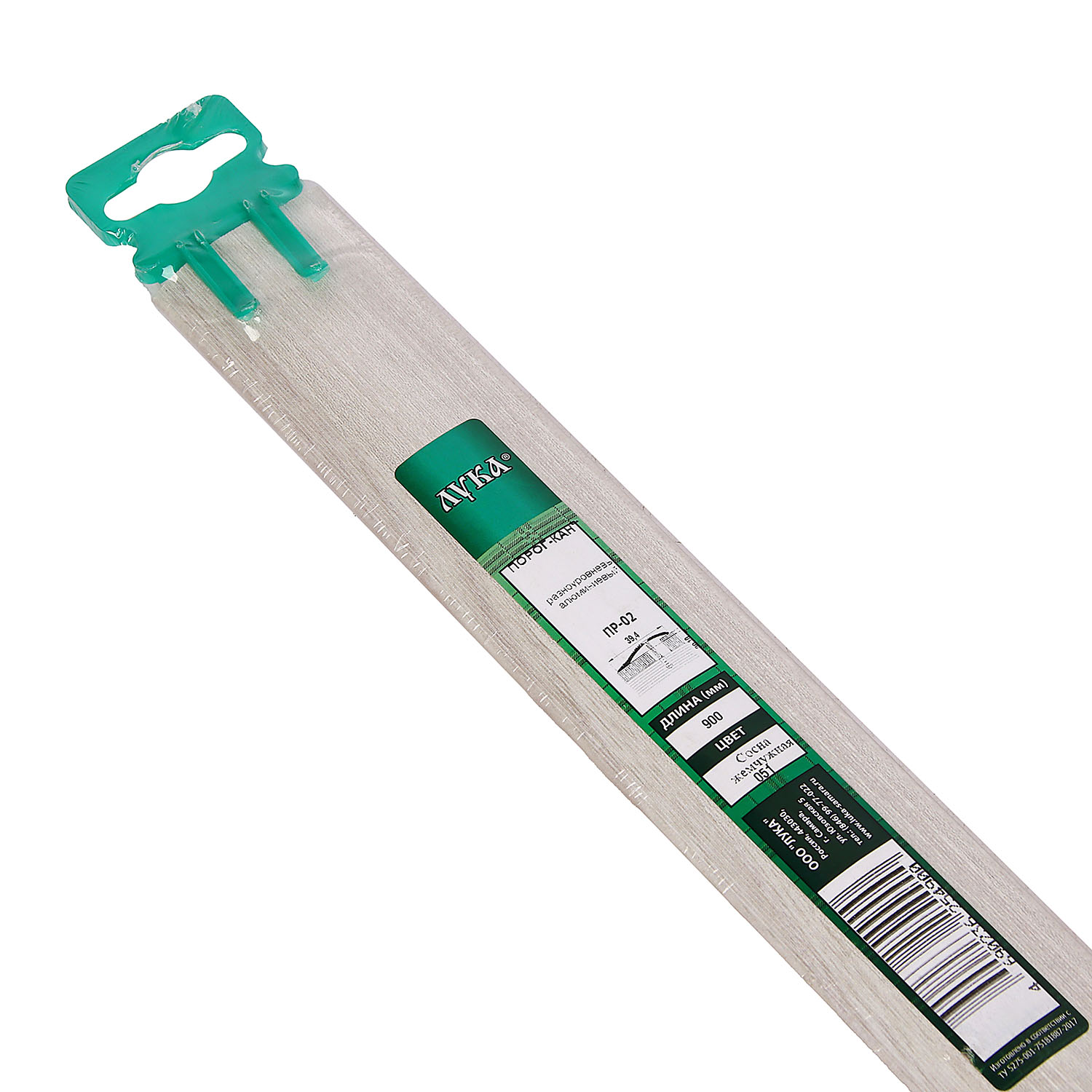 Порог-стык разноуровневый 40х900 мм Лука ПР 02, сосна жемчужная