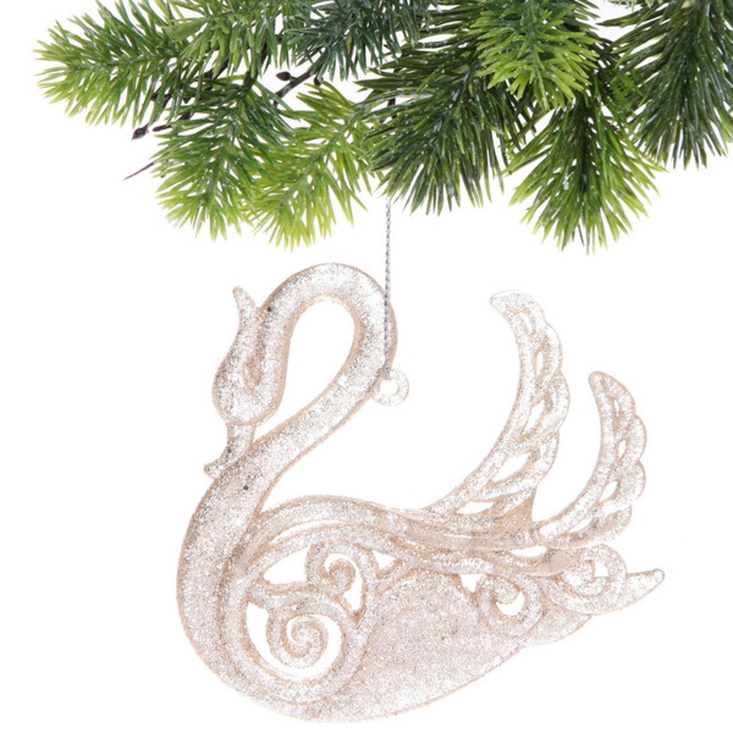 Подвеска "Лебединое озеро" 9 см, Золото