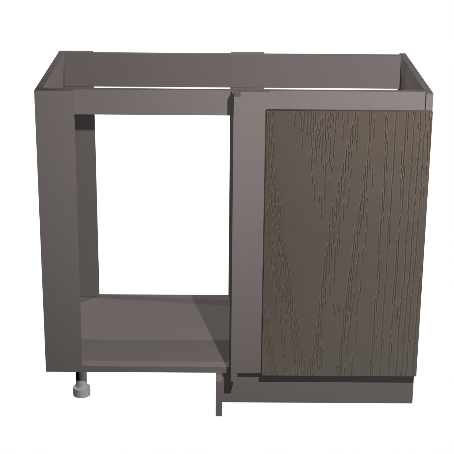 Шкаф напольный угловой 1000х850х600 мм BROZEX-WOOD Camellia, левый, с дверцей, грейдж / ясень грей софт