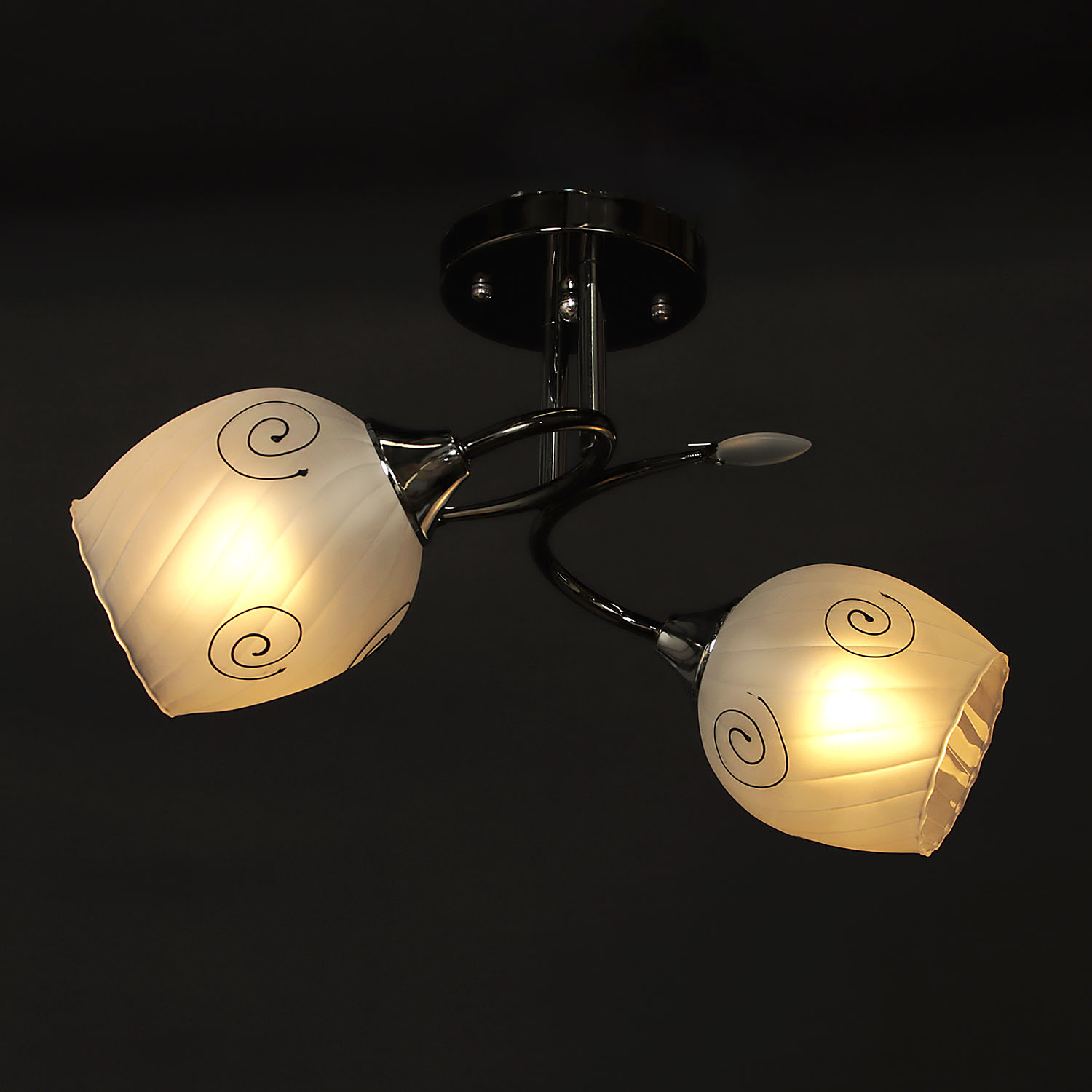 Люстра Verner Lighting А2318/2, 40 Вт, Е27, 2 лампы, черный/хром