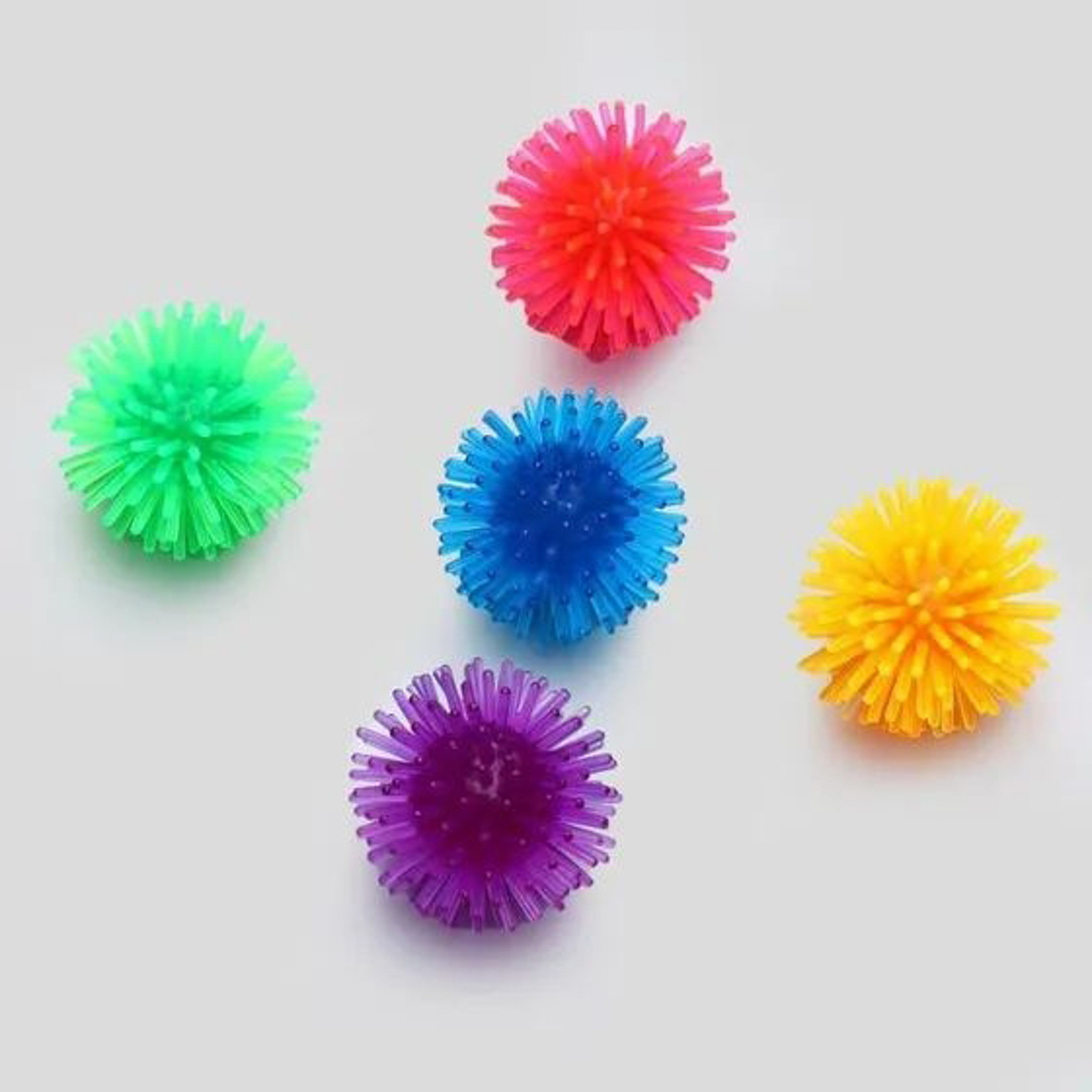 Шарик для кошек игольчатый, мягкий, 5 см, микс цветов (фасовка 5 шт), микс цветов 2533863
