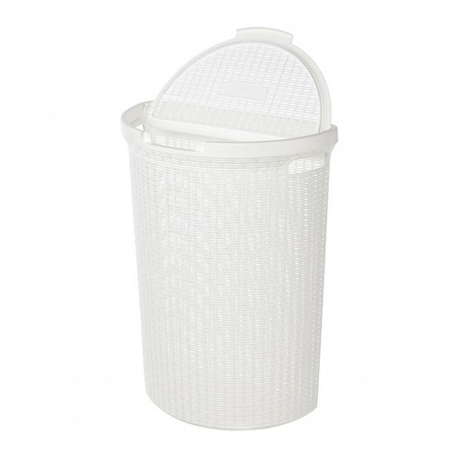 Корзина для белья пластм. 45л "Eco style" 460х265х610мм Белый арт.431217616 ("Бытпласт") *1/5
