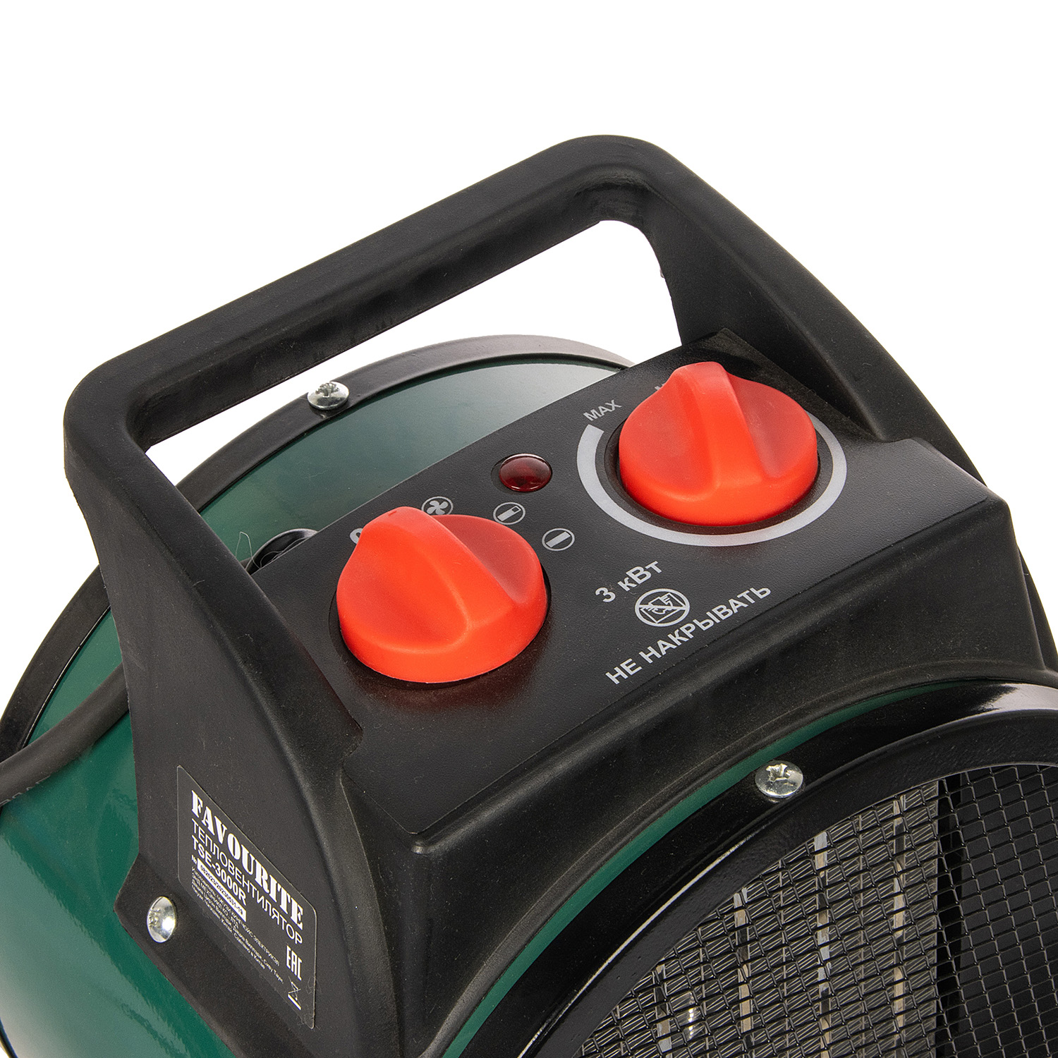 Пушка тепловая электрическая  3кВт 218м3/ч S-40м2 керамический круглая TSE-3000R FAVOURITE *1/8 Пушка тепловая электрическая  3кВт 218м3/ч S-40м2 керамический круглая TSE-3000R FAVOURITE *1/8