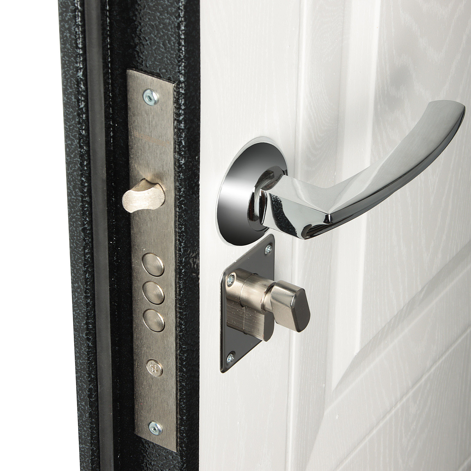 Дверь входная Двери Гуд GOOD LITE-2, 860х2050х50 мм, левая, серебристый антик/белый ясень