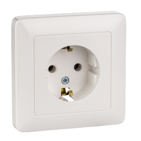 Розетка "Хит" СП 1-мест. белая з/к б/ш РС16-134-б *10/81