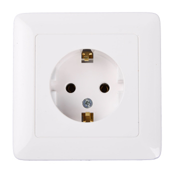 Розетка "Хит" СП 1-мест. белая з/к б/ш РС16-134-б *10/81