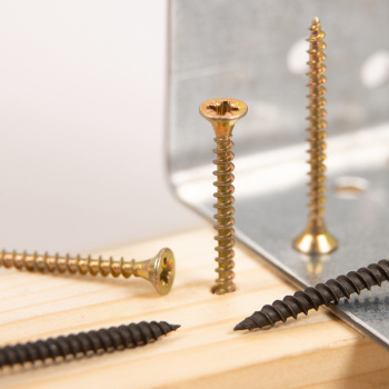 Шурупы жёлтые BROZEX пакет 3*35 (30шт) *10/100