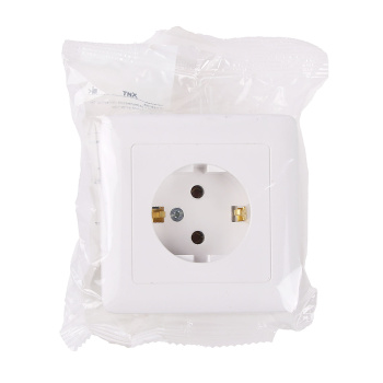 Розетка "Хит" СП 1-мест. белая з/к б/ш РС16-134-б *10/81