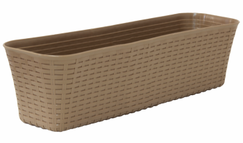 Ящик д/цветов пластм. "Ротанг" 57,5х16х18см с дрен.реш. Бежевый М3226 "М-Пластика" *1/10 Ящик д/цветов пластм. "Ротанг" 57,5х16х18см с дрен.реш. Бежевый М3226 "М-Пластика" *1/10