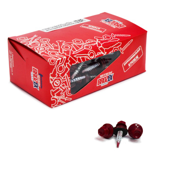 Саморезы кровельные 4.8х35 мм BROZEX, RAL 3011, оцинкованная сталь, 100 шт.