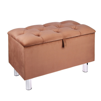 Банкетка FORPOST, 40х48х75 см, каретная стяжка, велюр конфетти корица, коричневый