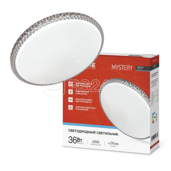 Светильник светодиодный акриловый 390мм DECO MYSTERY 36Вт 6500К 3240Лм IP40 S=20м2 1771360 *1/20