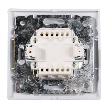 Выключатель "Intro Plano" СП 1кл. белый на 2 направления 10А-250В IP20 1-103-01 *10/200