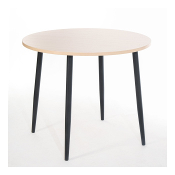 Стол СИЭТЛ столешница круглая D 900мм ЛДСП Дуб каньон+4 опоры D 40мм металл.Черный *1