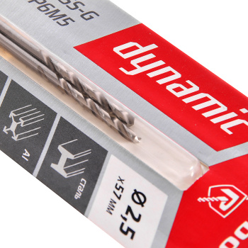 Сверло по металлу 2,50*57/30мм HSS-G P6M5 (2шт) блистер арт.675025 DYNAMIC RENNBOHR *10/40/640