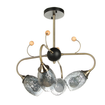 Люстра Verner Lighting K2097/4, 40 Вт, E27, 4 лампы, античная бронза/черный