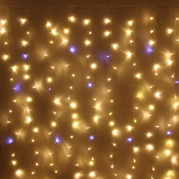 Гирлянда «Занавес» Серпантин, 2х1.5 м, мерцание, теплый белый, 320 LED, IP54, 220 В Гирлянда «Занавес» Серпантин, 2х1.5 м, мерцание, теплый белый, 320 LED, IP54, 220 В
