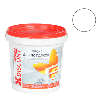 Краска акриловая для потолков 1,5 кг Дисконт Ореол *1/6/336