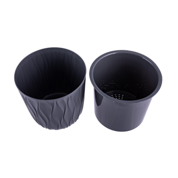 Кашпо пластм. "Desert"  2,3л d верха 157мм h152мм со вставкой Серый 86405 *1/16 Кашпо пластм. "Desert"  2,3л d верха 157мм h152мм со вставкой Серый 86405 *1/16