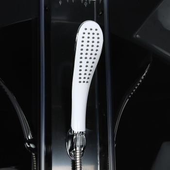 Кабина душевая 90*90*232 Топ B, поддон средний, стекло прозрачное, стенка черная(7уп+сифон D50мм)