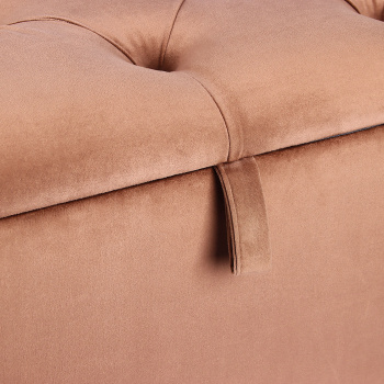 Банкетка FORPOST, 40х48х75 см, каретная стяжка, велюр конфетти корица, коричневый