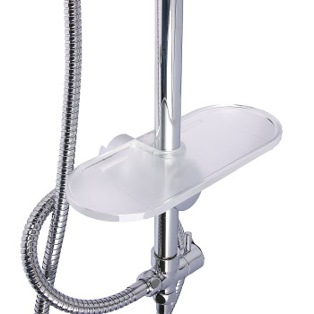 Стойка для душа GROSS AQUA Moderna GA9015, 2 лейки, шланг, полка