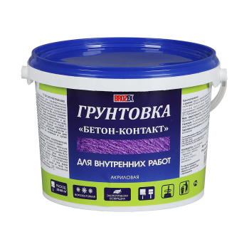Грунтовка бетон-контакт BROZEX, для внутренних работ, 2 кг