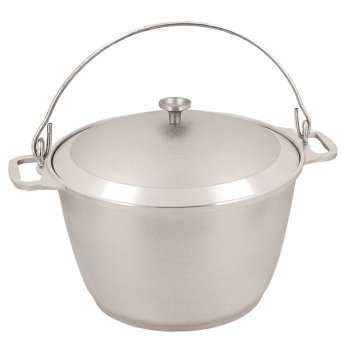 Котел алюм. литой походный с крышкой10,0л с дужкой Kukmara кп100 (Кукмор) *1/3